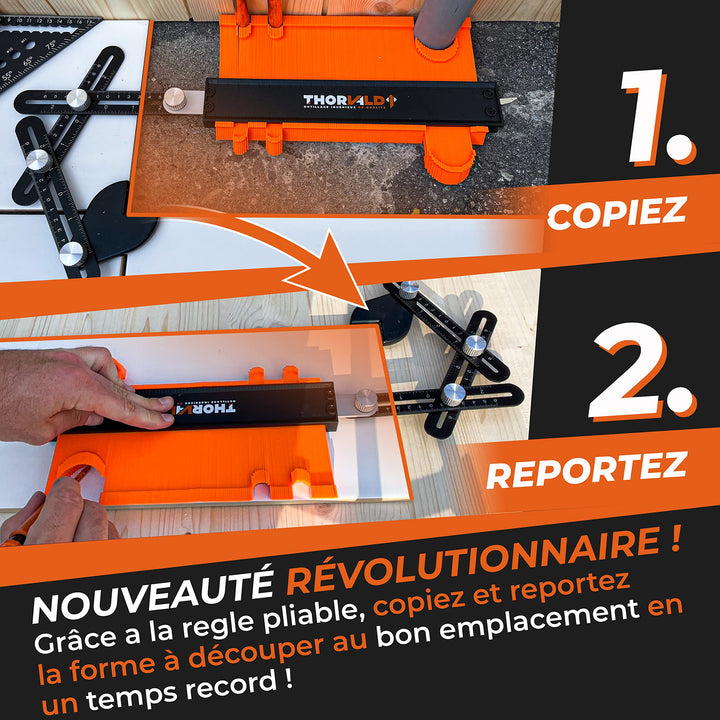 Jauge de Contour 25cm PRO + Bras de Placement [ +CRAYON CHANTIER +NOTICE FR]