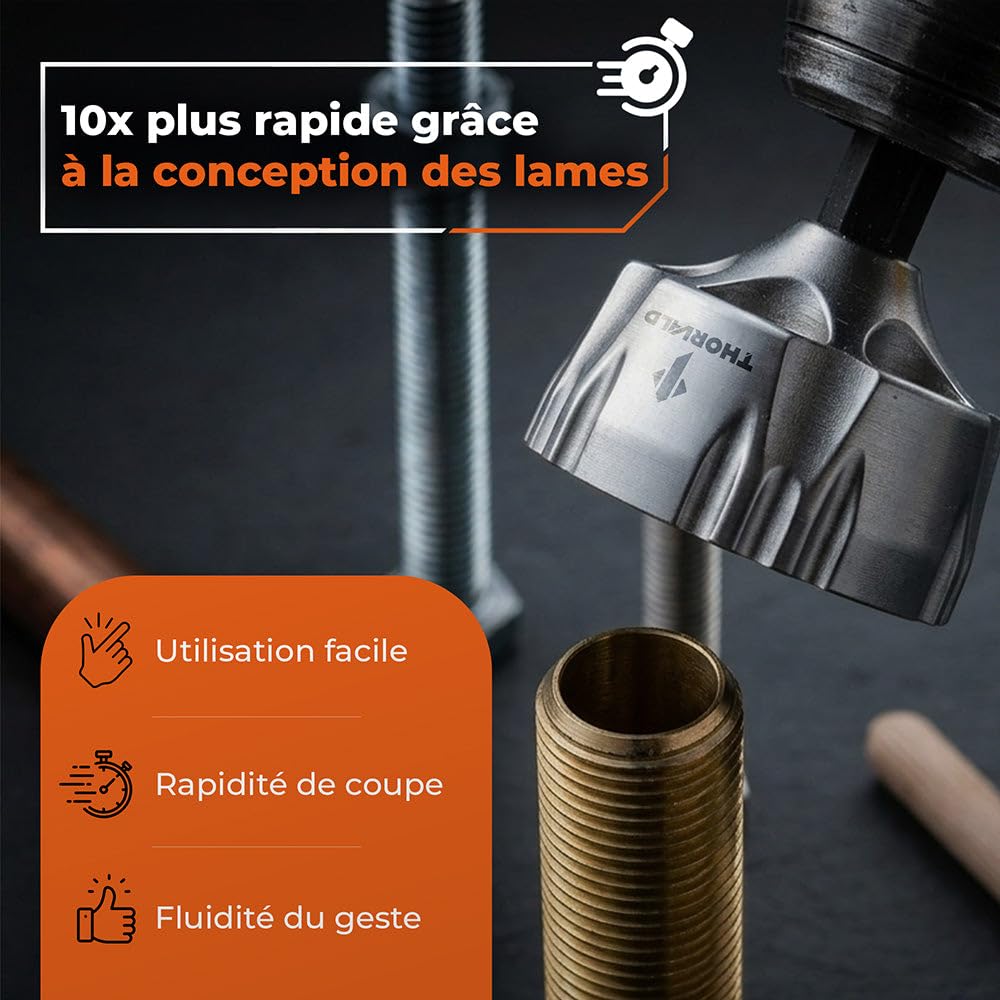 Ébavureur Chanfrein Extérieur XL — Lame Carbure de Tungstène [Métal · PVC · Ø 12-35 mm]