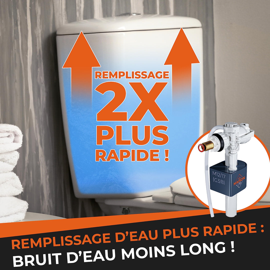 Flotteur WC Thorvald — remplissage 2× plus rapide
