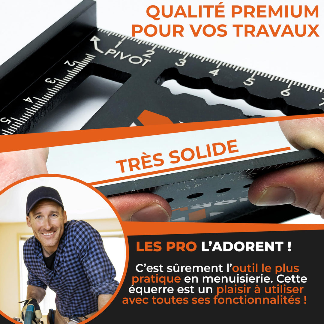 Équerre 180 mm Thorvald — guide de perçage