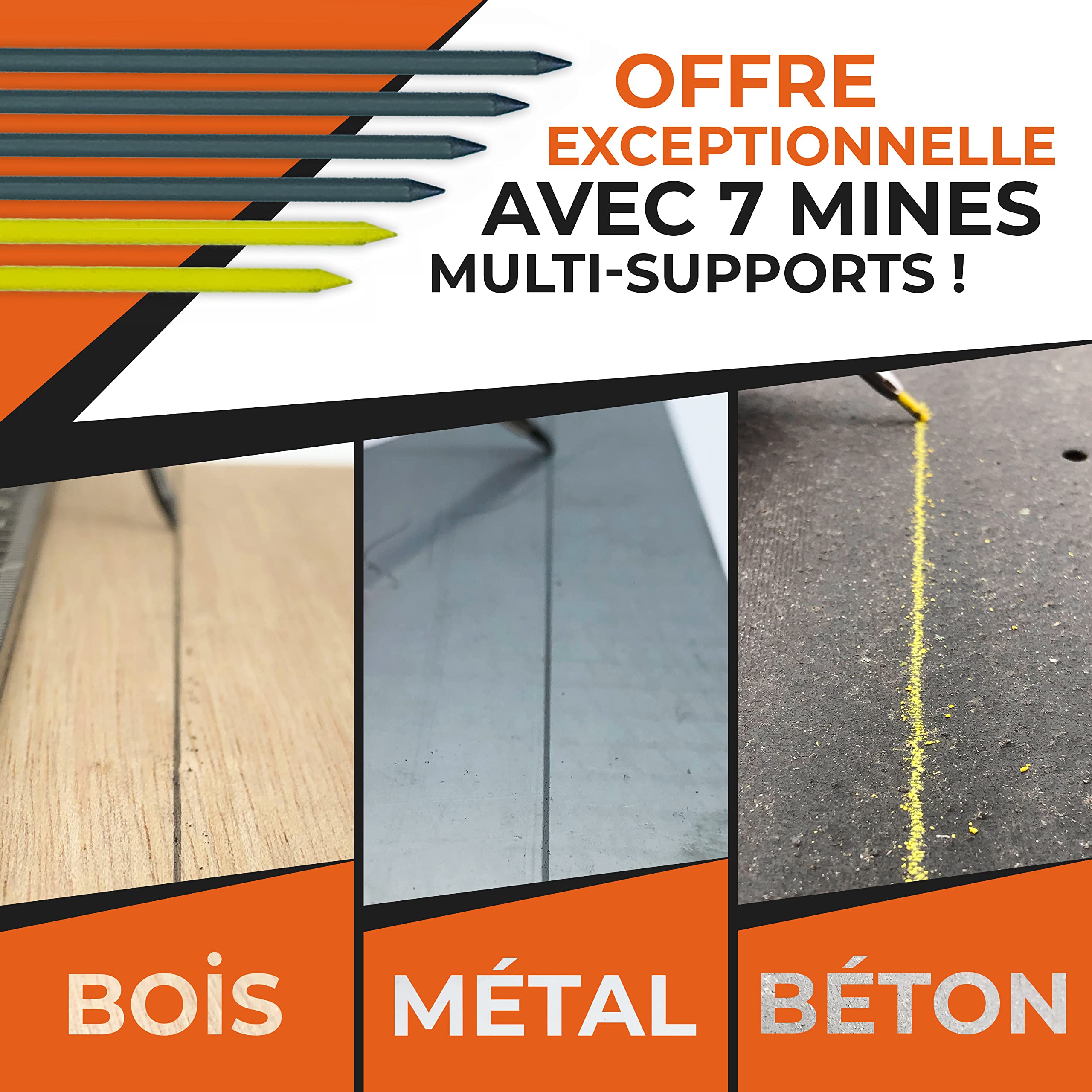 Crayon de chantier Thorvald — attache poche rapide