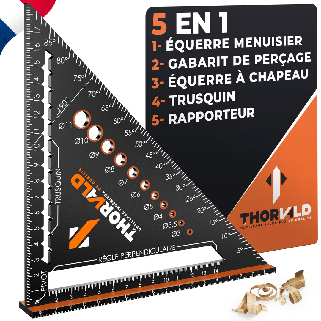 Équerre menuisier 5-en-1 180 mm Thorvald — vue principale