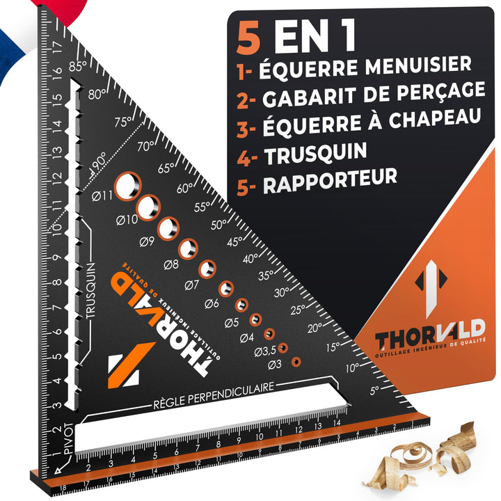 Équerre menuisier 5-en-1 180 mm Thorvald — vue principale
