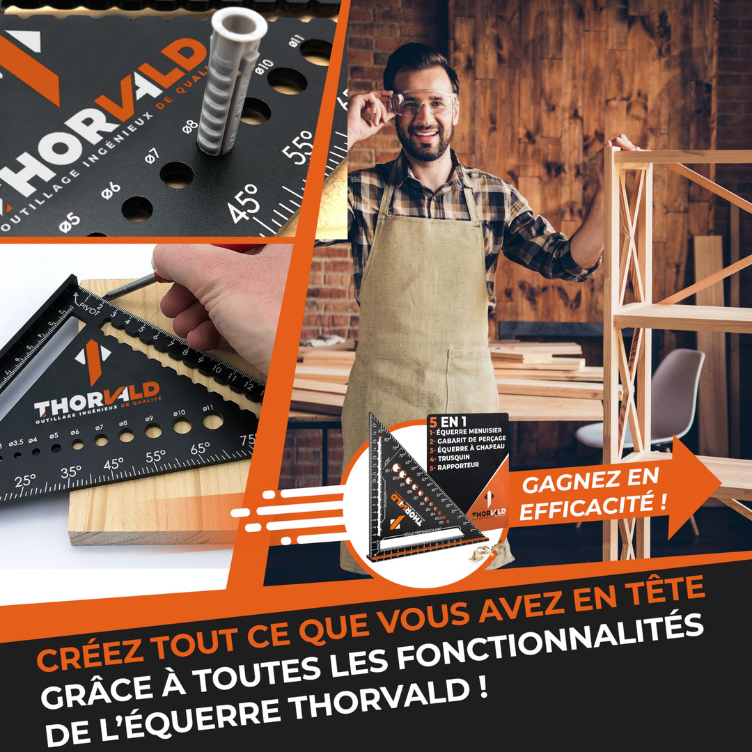 Équerre 180 mm Thorvald — traçage d&