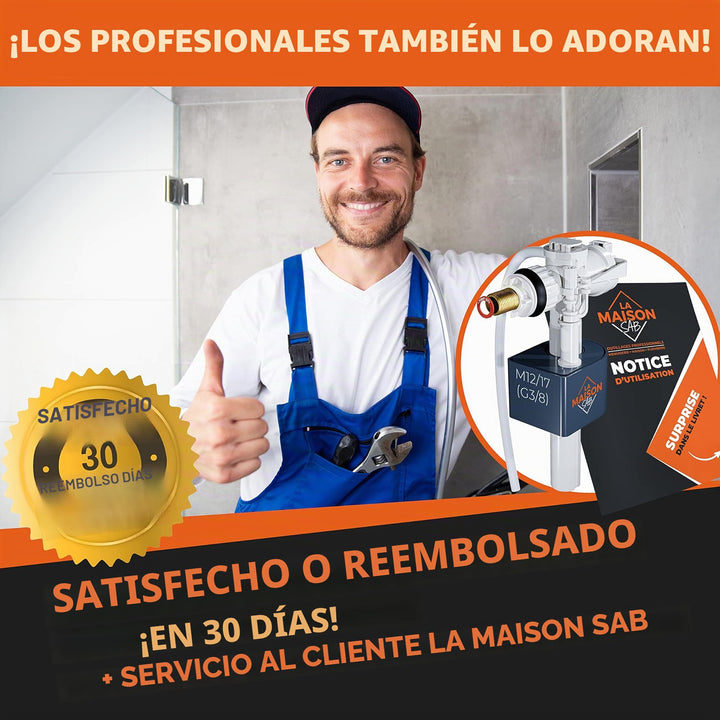 Boya Cisterna WC Ultra Rápida (Incluye Junta + Filtro + Instrucciones) – Mecanismo Horizontal con Grifo – Garantía 10 Años