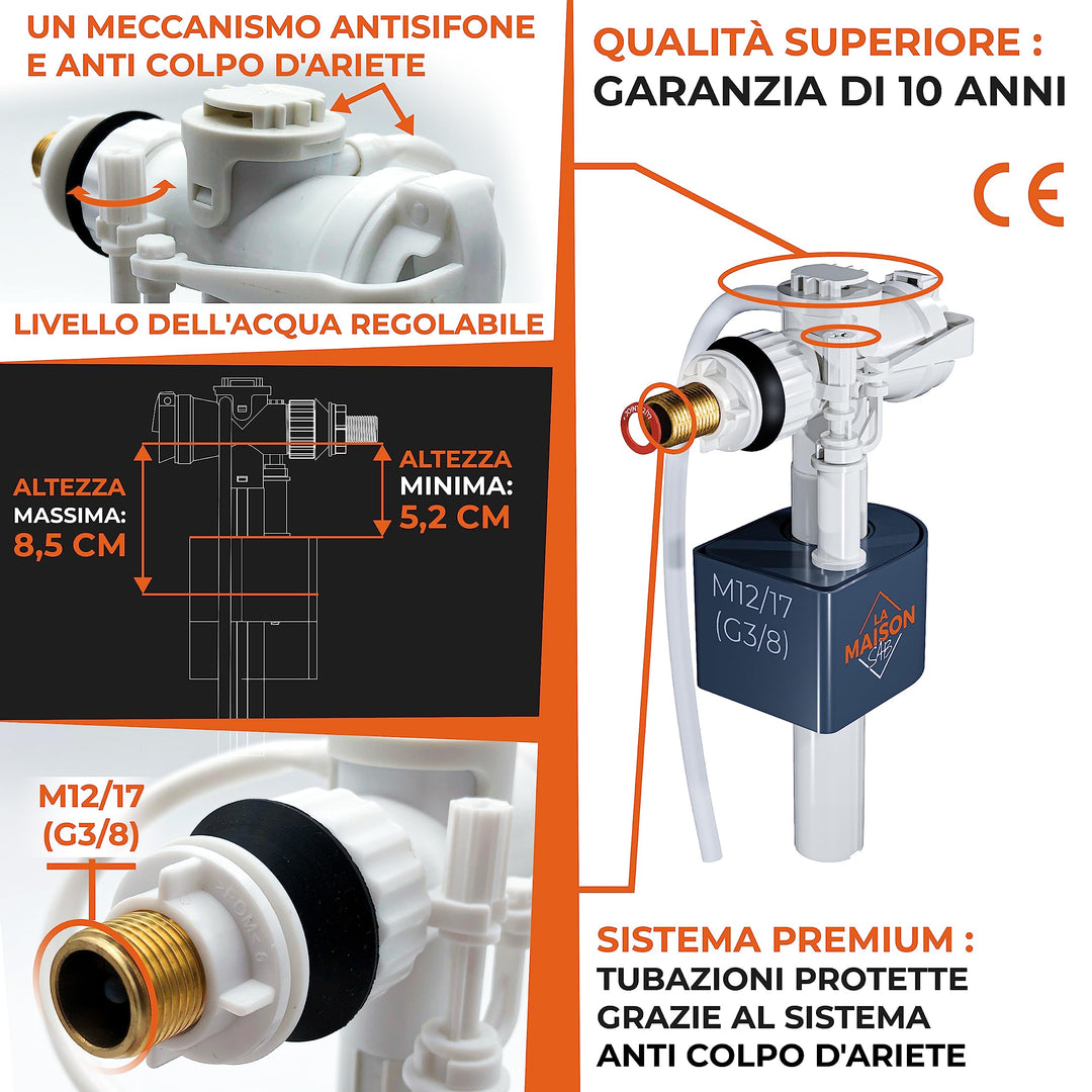 Galleggiante cassetta wc Riempimento ultrarapido Facile da montare[pronto all&