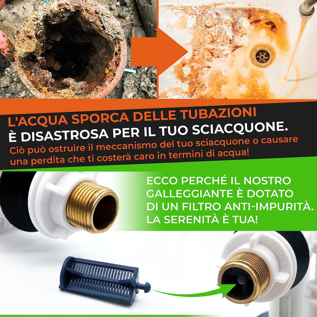 Galleggiante cassetta wc Riempimento ultrarapido Facile da montare[pronto all&