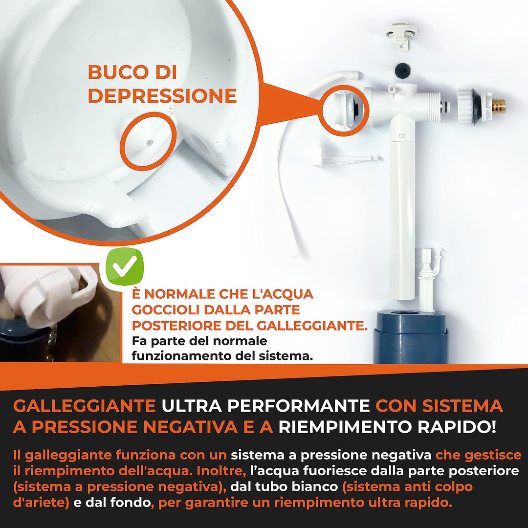 Galleggiante cassetta wc Riempimento ultrarapido Facile da montare[pronto all&