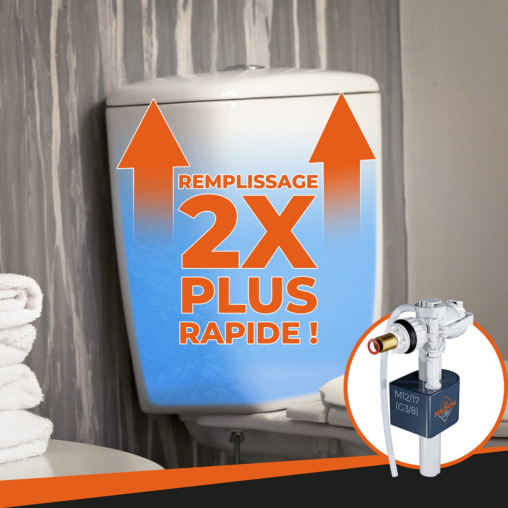 THORVALD Duurzame WC-vlotter - Eenvoudige Installatie - Handleiding + Afdichting + Filter - 10 Jaar Garantie - Horizontaal Vlotterventiel voor Toilet - Controleer Compatibiliteit