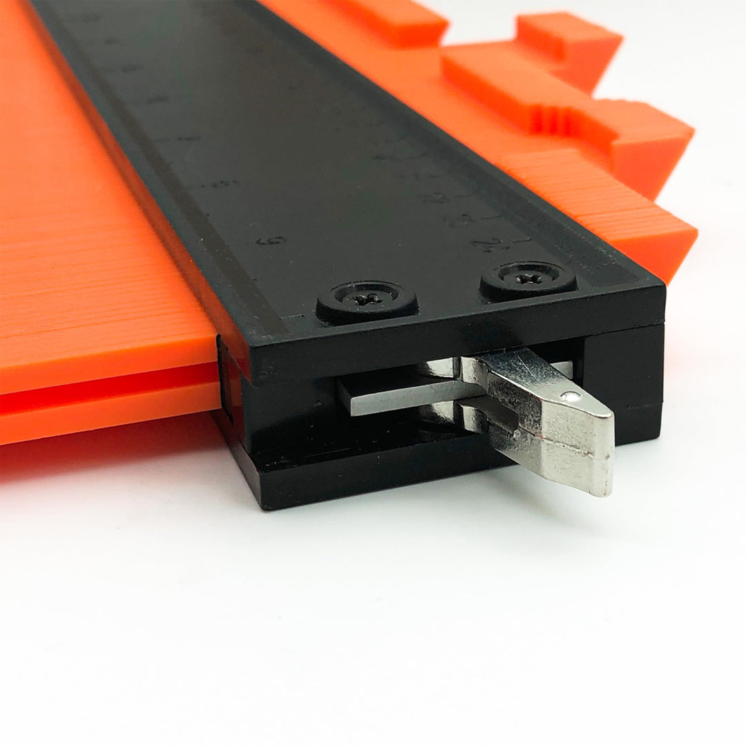 NIEUW Contourmal 25 cm PRO + vastzetarm [+ MARKEERPOTLOOD VOOR WERKPLAATS + FR HANDLEIDING] Gereedschap Contourmeter voor snijmal, met vergrendeling + duplicator tegelvorm + parketprofiel