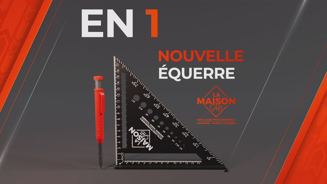 Équerre menuisier + crayon — guide FR